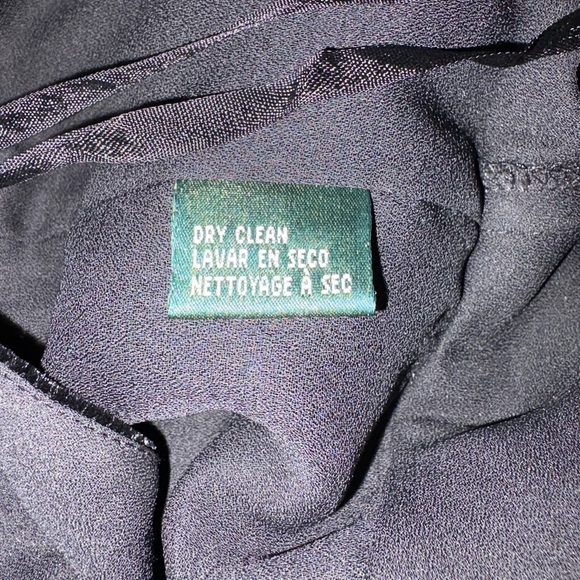 Lauren Ralph Lauren Elegant Vintage V-Neck Black Velvet Sleeveless Maxi Dress - Picture 8 of 13